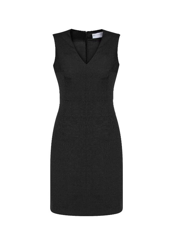 Biz Corporate Womens Cool Stretch Sleeveless V-Neck Dress (30121)