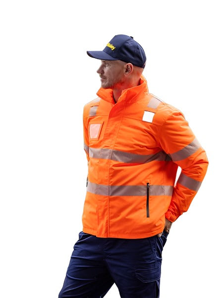 Bisley Taped Hi Vis Heated Jacket With Hood (BJ6842T)