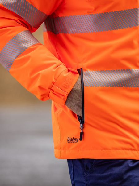 Bisley Taped Hi Vis Heated Jacket With Hood (BJ6842T)