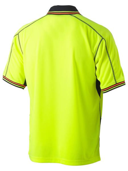 Bisley Two Tone Hi Vis Polyester Mesh Short Sleeve Polo Shirt (BK1219)