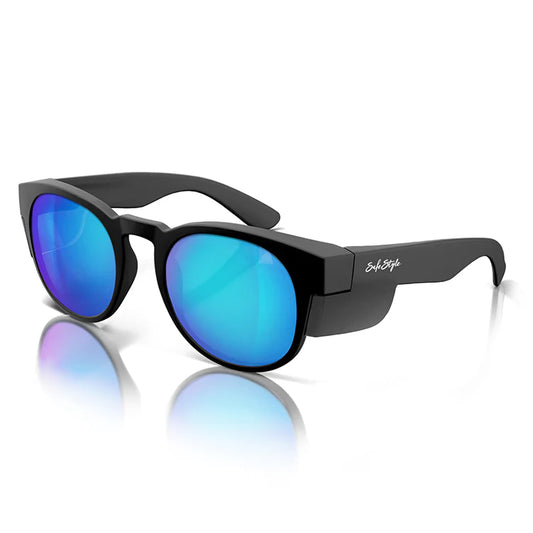 Safestyle Cruisers Matte Black Frame Mirror Blue Polarised Lens (CRMBBP100)