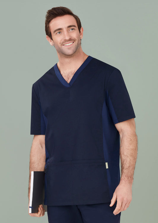 Biz Care Mens Riley Stretch Scrub Top (CST043MS)