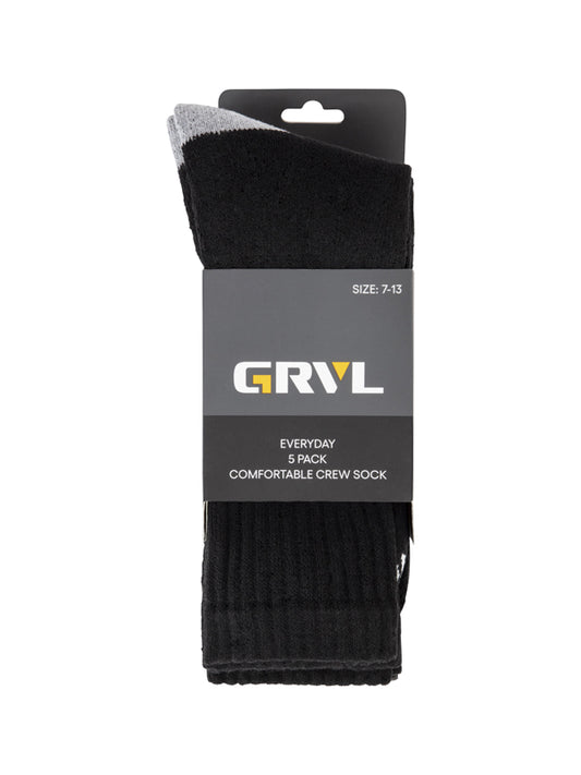 GRVL Crew Everyday Sock 5 Pack (GRVLS2)