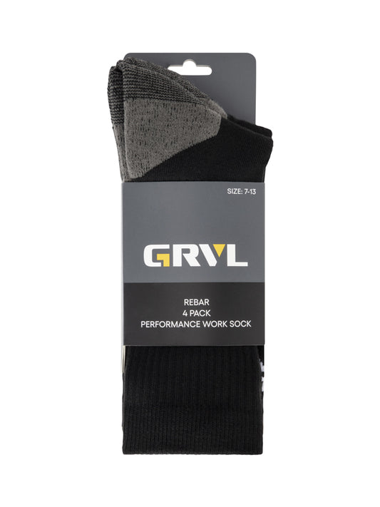 GRVL Rebar Sorbtek Performance 4 Pack Sock (GRVLS5)