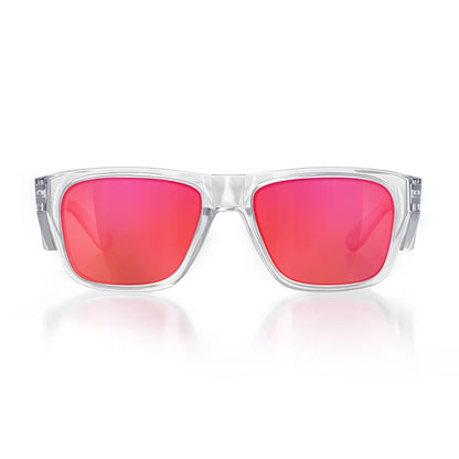 Safestyle Fusions Clear Frame Mirror Red Polarised Lens (FCRP100)