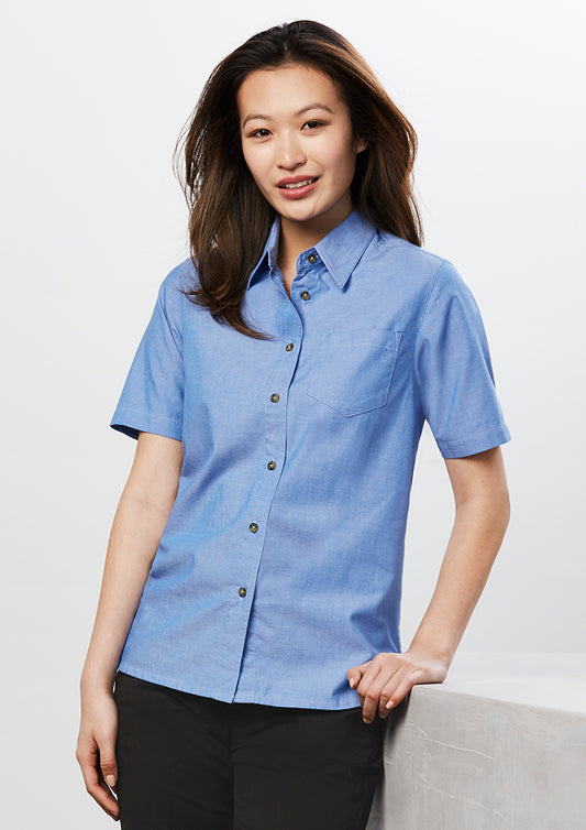 Biz Collection Womens Chambray S/S Shirt (LB6200)