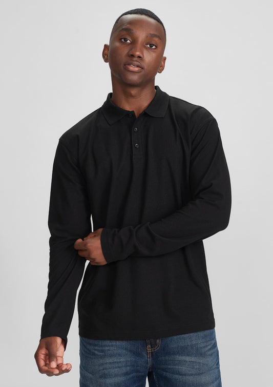 Biz Collection Crew Mens L/S Polo (P400ML)