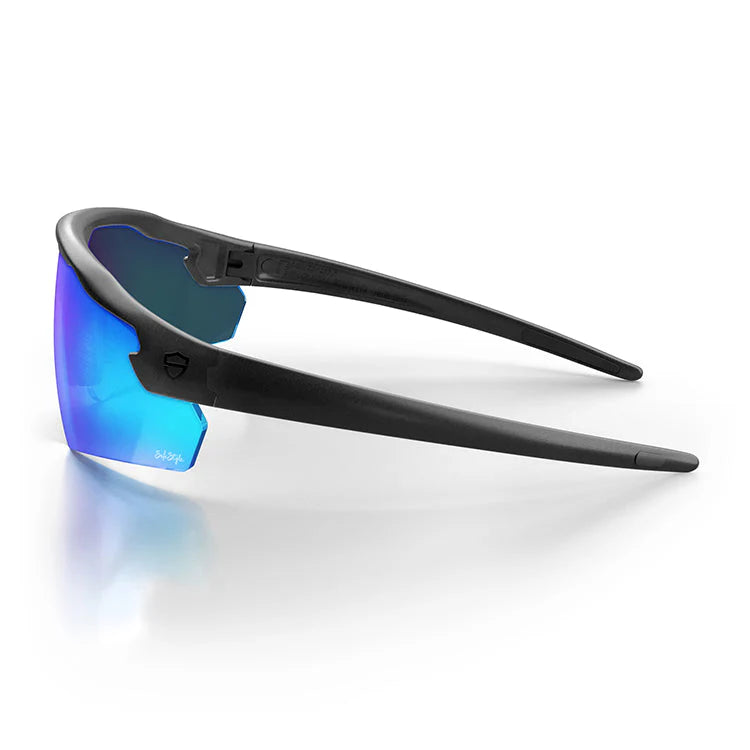 Safestyle Phantoms Matte Black Frame Reflectors Blue Lens (PHMBBT100)