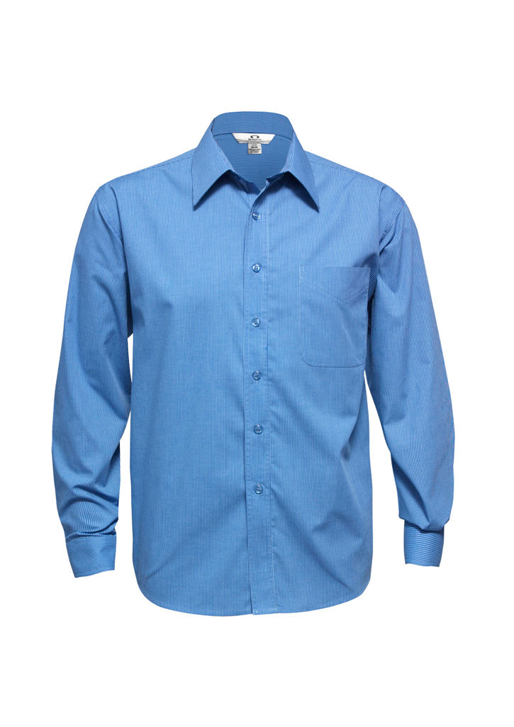 Biz Collection Mens Micro Check L/S Shirt (SH816)