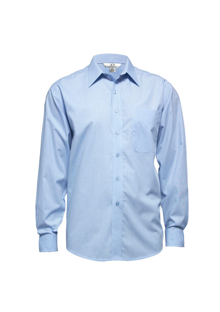 Biz Collection Mens Micro Check L/S Shirt (SH816)