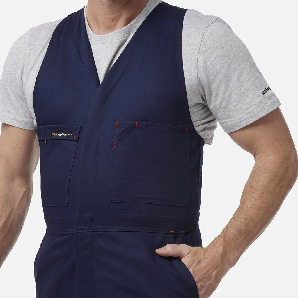 King Gee Originals Sleeveless Cotton Drill Work Overalls (K02060)