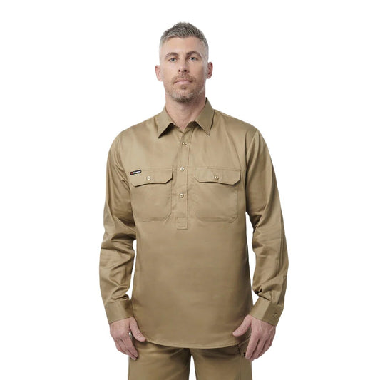 King Gee Long Sleeve Closed Front Drill Shirt (K04020)