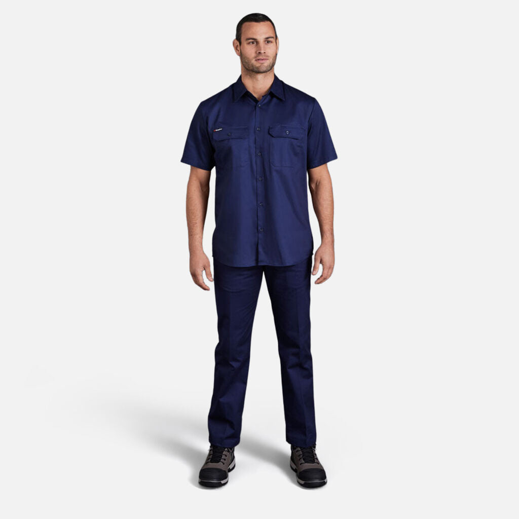 King Gee Originals Short Sleeve Open Front Cotton Drill Work Shirt (K04030)