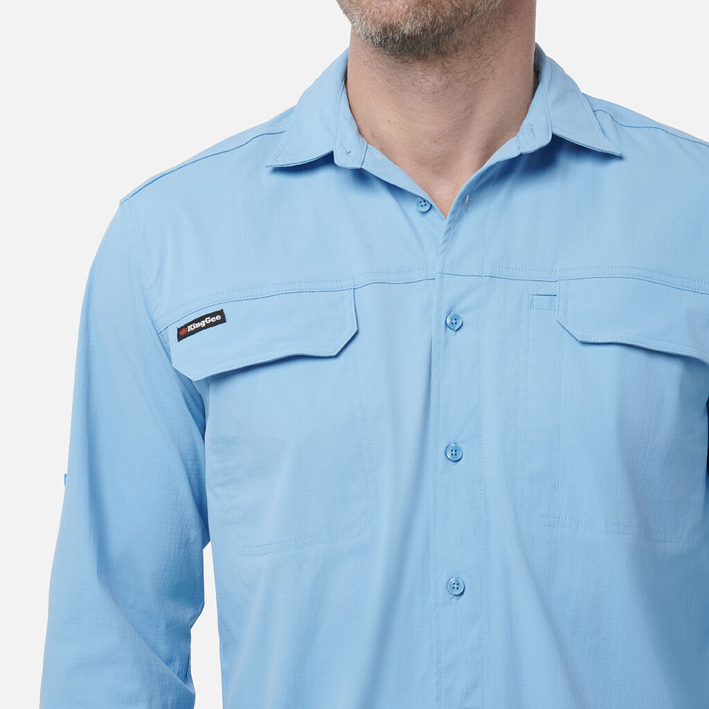 King Gee Drycool Lightweight Stretch Long Sleeve Work Shirt (K14023)