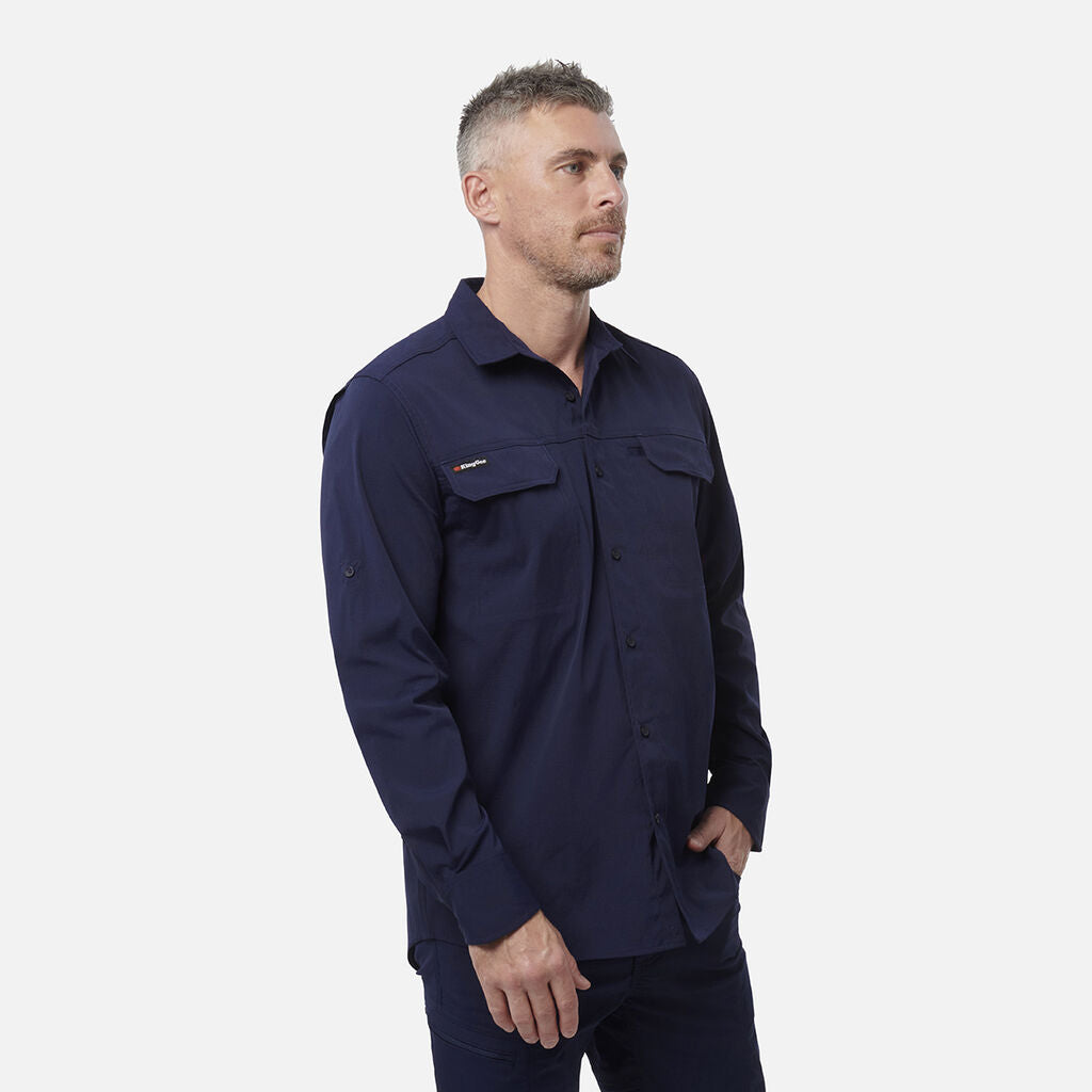 King Gee Drycool Lightweight Stretch Long Sleeve Work Shirt (K14023)