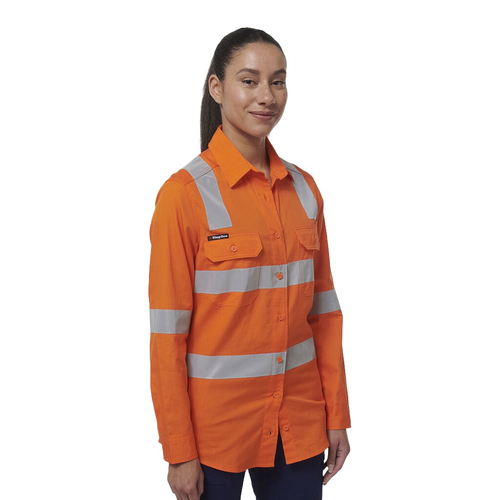 King Gee Women's Workcool Vented NSW Rail Shirt (K44203)