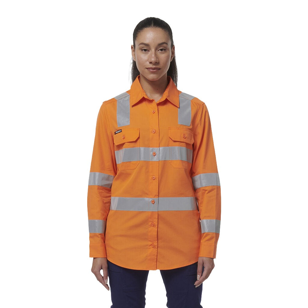 King Gee Women's Workcool Vented VIC Rail Shirt (K44232)