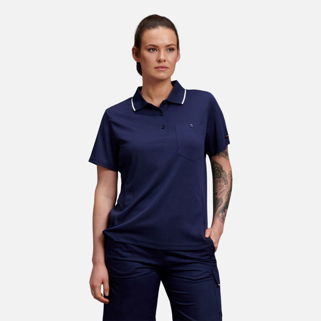 King Gee Workcool Women's Hyperfreeze Spliced Polo S/S (K44740)