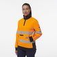 King Gee Women's Hi Vis Reflective Spliced 1/4 Zip Fleece (K45009)