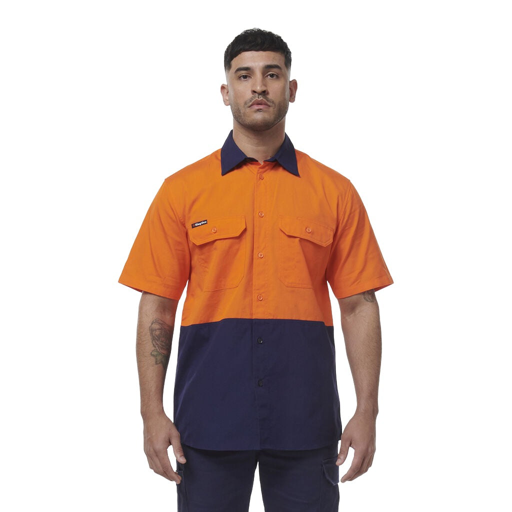 King Gee Workcool Vented Spliced Short Sleeve Shirt (K54008)