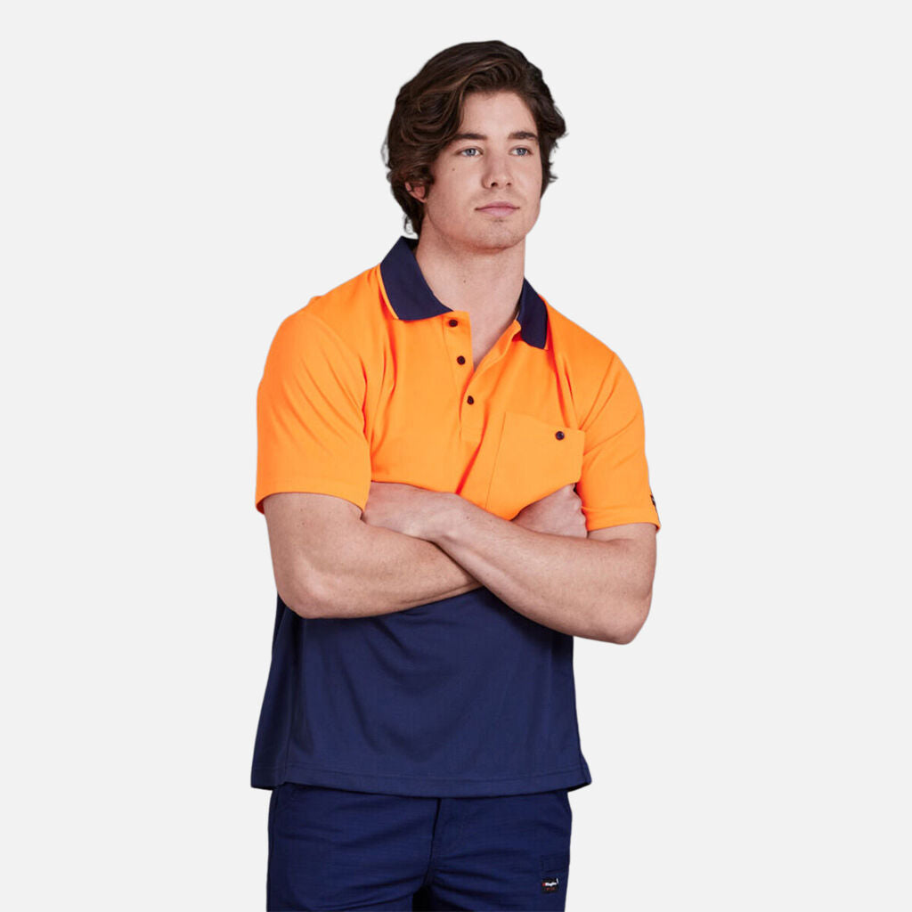 King Gee Workcool Hyperfreeze Spliced Polo Short Sleeve-(K54205)