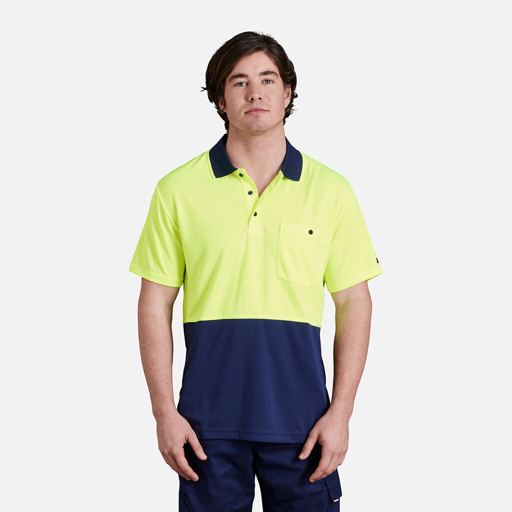 King Gee Workcool Hyperfreeze Hi-Vis Two Tone Short Sleeve Polo Shirt (K54205)