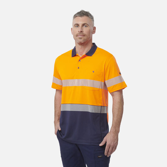 King Gee Workcool Hyperfreeze Spliced Polo Short Sleeve with Segmented Tape-(K54215)