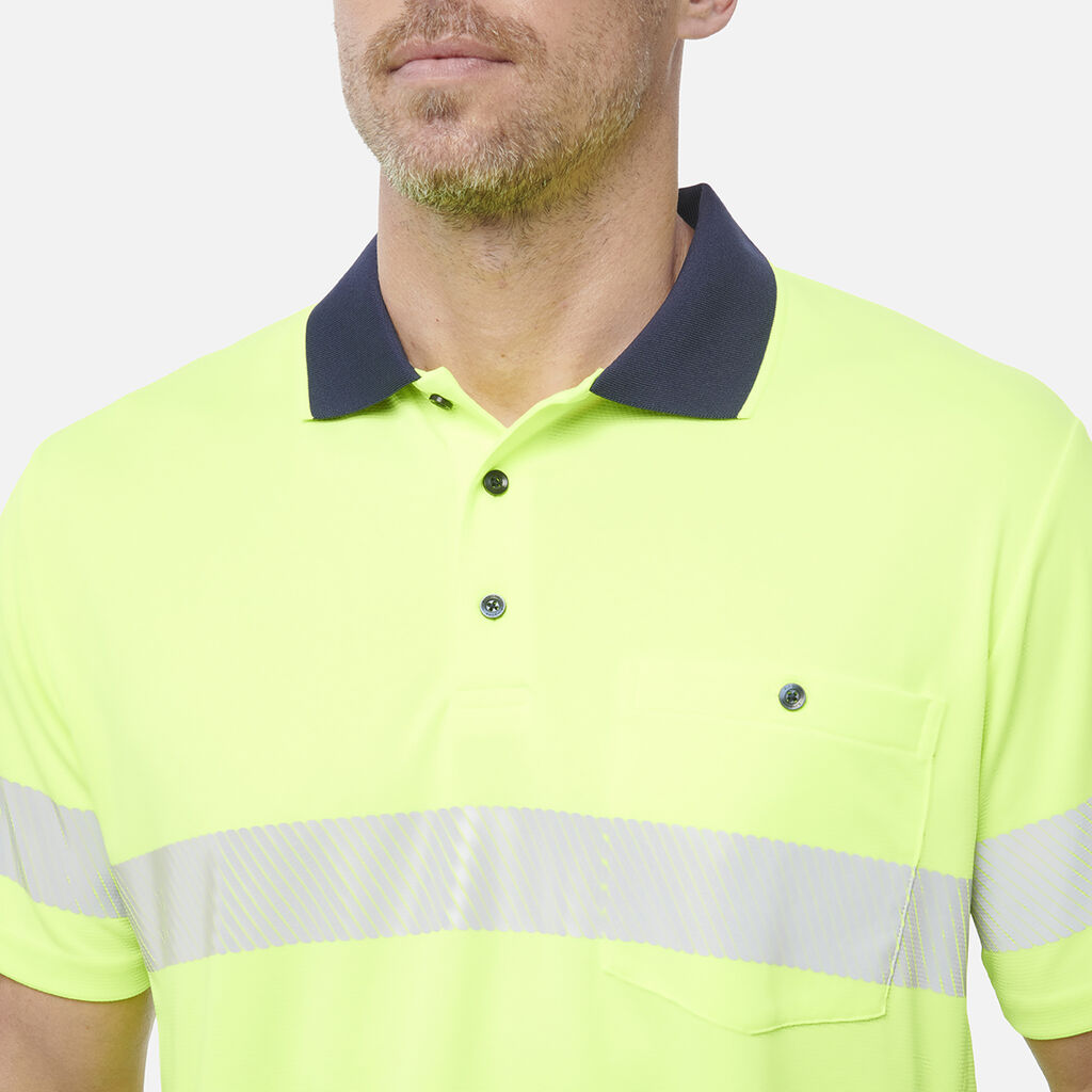 King Gee Workcool Hyperfreeze Hi-Vis Reflective Short Sleeve Polo (K54215 )