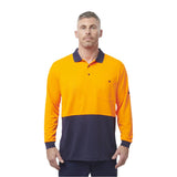 King Gee Hyperfreeze Spliced L/S Polo-(K54235)