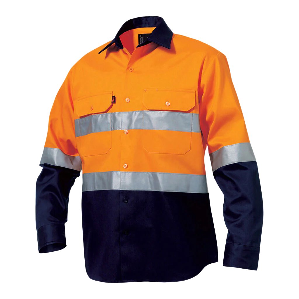 King Gee Reflective Spliced Drill Shirt L/S (K54315)