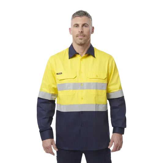 King Gee Reflective Spliced Drill Shirt L/S (K54315)