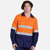 King Gee Workcool 2 Hi-Vis Reflective Two Tone Long Sleeve Work Shirt (K54880)