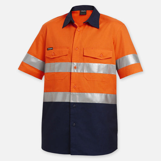 King Gee WorkCool2 Reflective Spliced Shirt S/S (K54885)