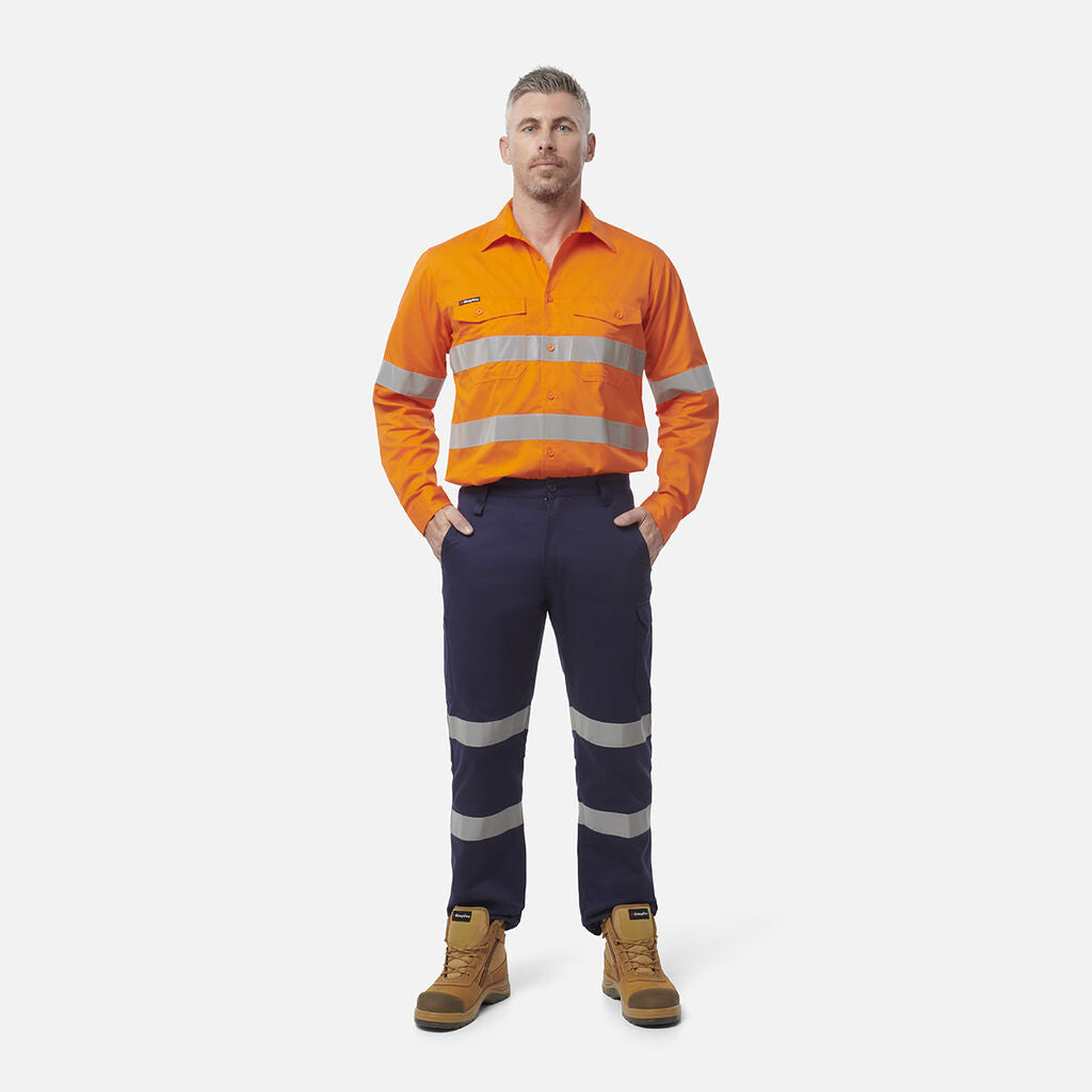 King Gee Workcool 2 Hi-Vis Reflective Long Sleeve Work Shirt (K54890)