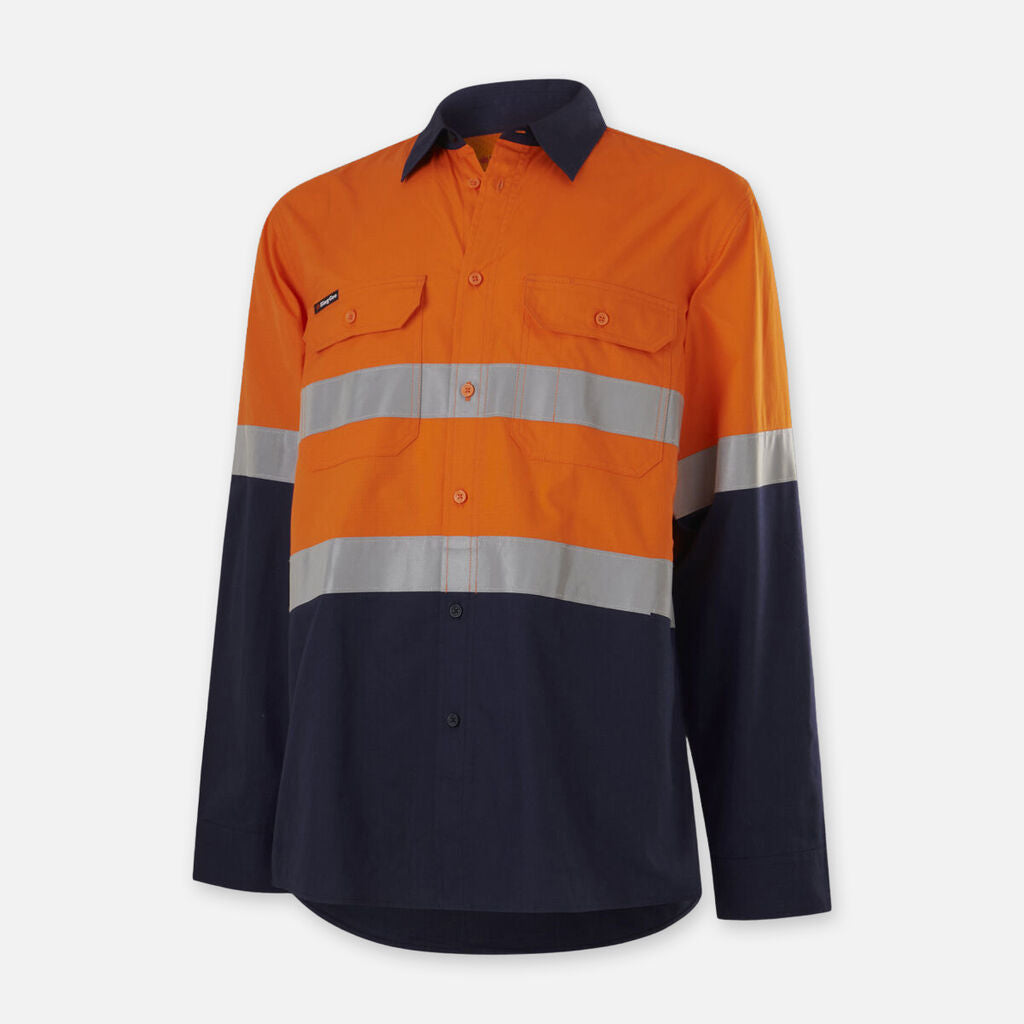 King Gee Workcool Vented Spliced Shirt Taped Long Sleeve (K54913)