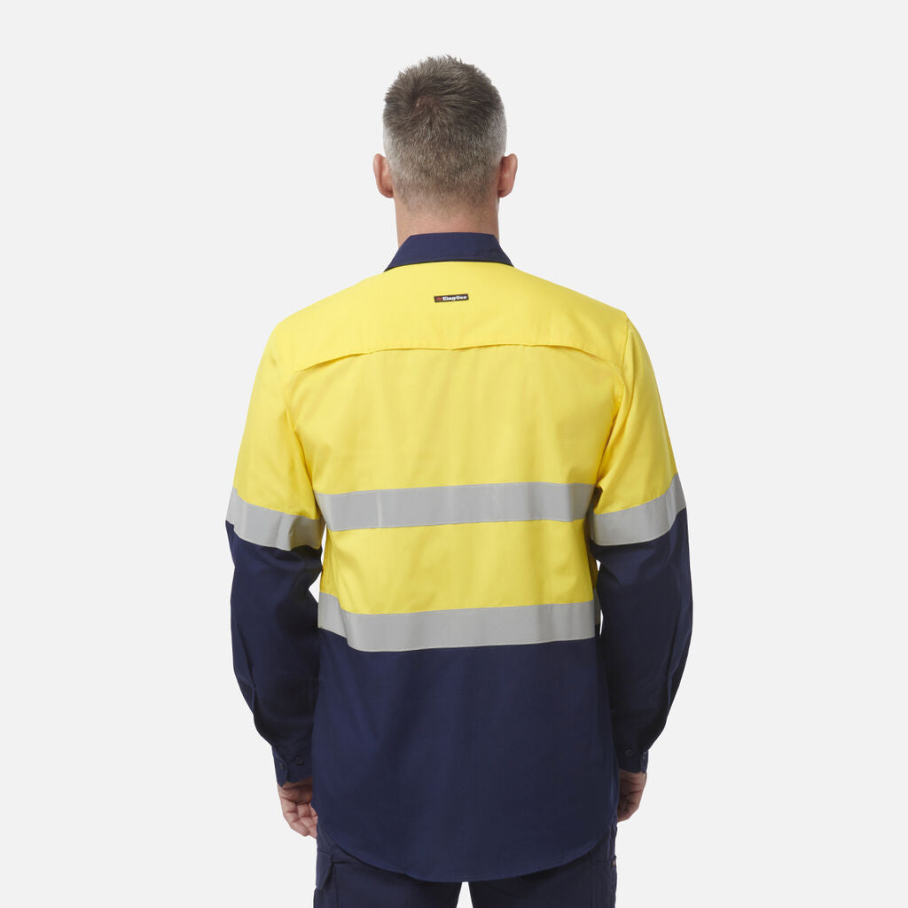 King Gee Workcool Vented Spliced Shirt Taped Long Sleeve (K54913)