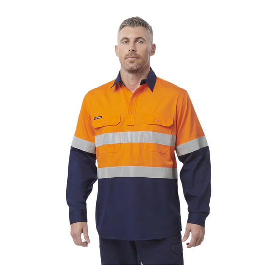 King Gee Workcool Vented Closed Front Shirt Taped L/S (K54914)