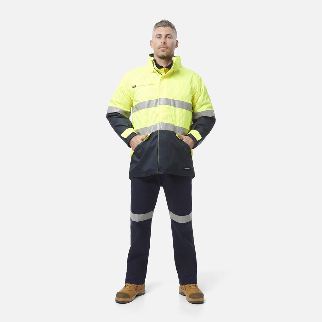 King Gee Hi-Vis Anti Static Waterproof Reflective Work Jacket (K55035)