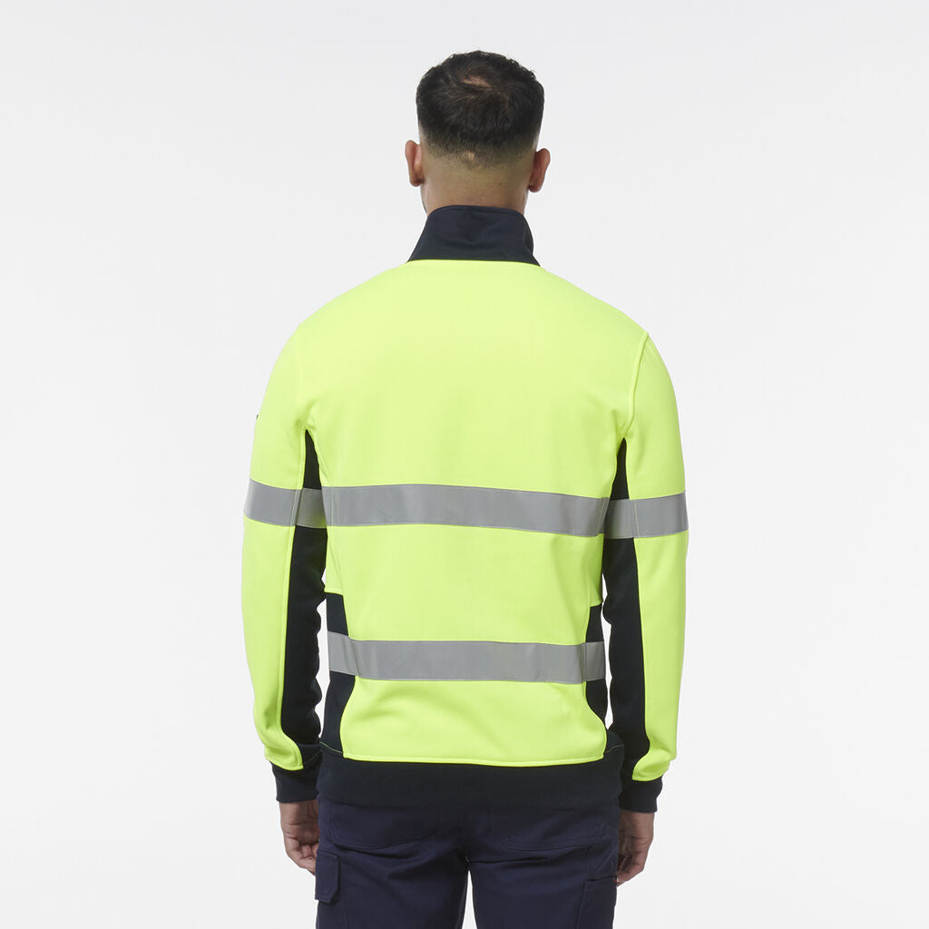 King Gee Hi Vis Reflective Spliced 1/4 Zip Fleece (K55040)