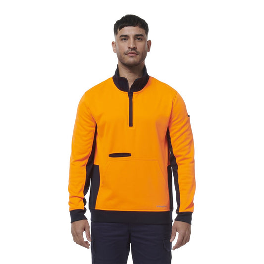 King Gee Hi Vis Spliced 1/4 Zip Fleece (K55047)