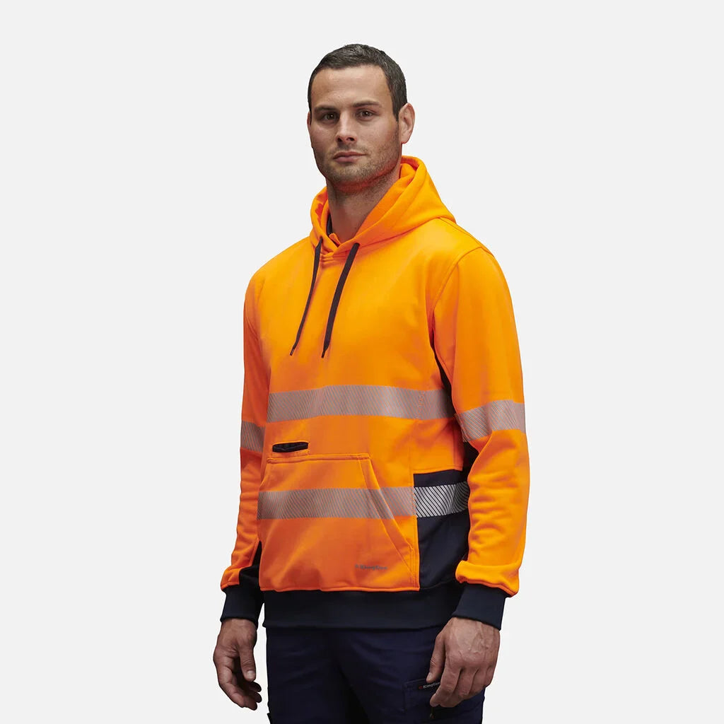 King Gee Hi Vis Refelctive Pull Over Hoodie-(K55054)