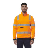 King Gee Hi Vis Reflective 1/4 Zip Fleece X Back (K55057)