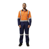 Hard Yakka Hi-Vis 2Tone Taped Cotton Drill Coverall (Y00262)