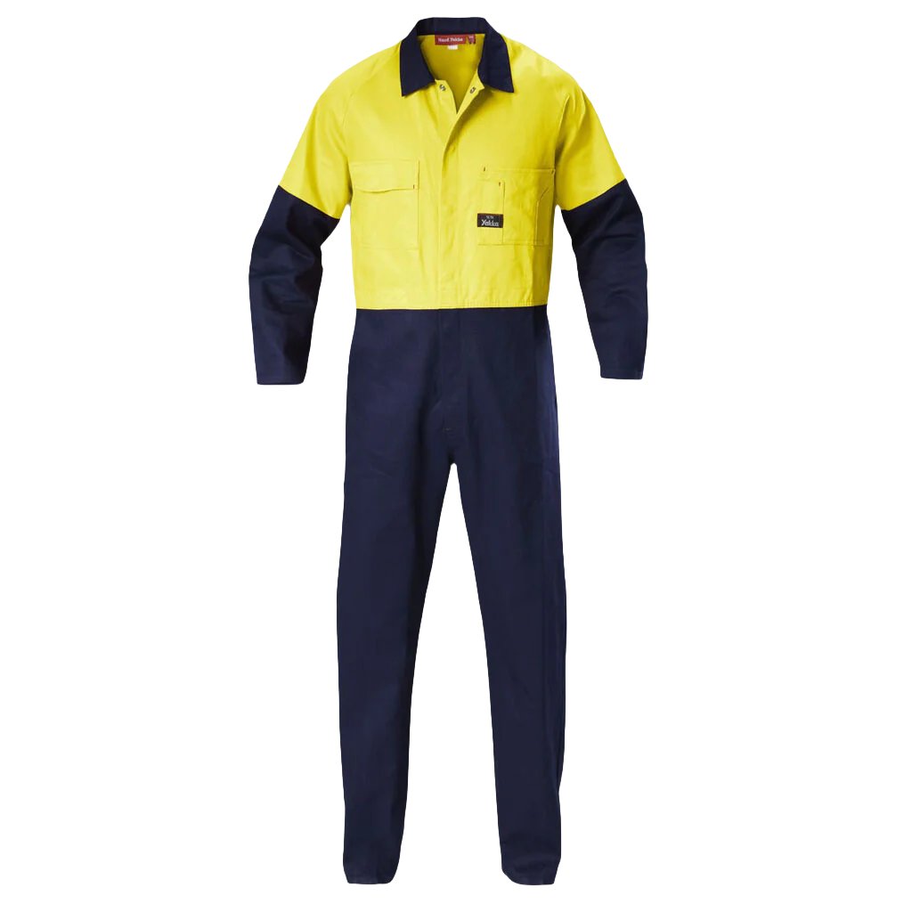 Hard Yakka Hi-vis 2Tone Cotton Drill Coverall (Y00270)