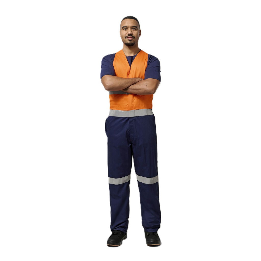 Hard Yakka Hi-Vis 2Tone Action Back Cotton Taped Overall (Y01055)