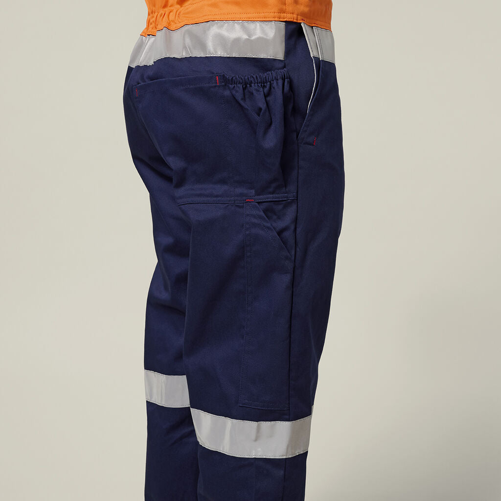 Hard Yakka Hi-Vis 2Tone Action Back Cotton Taped Overall (Y01055)