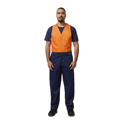 Hard Yakka Hi-Vis 2Tone Action Back Cotton Drill Overall (Y01526)