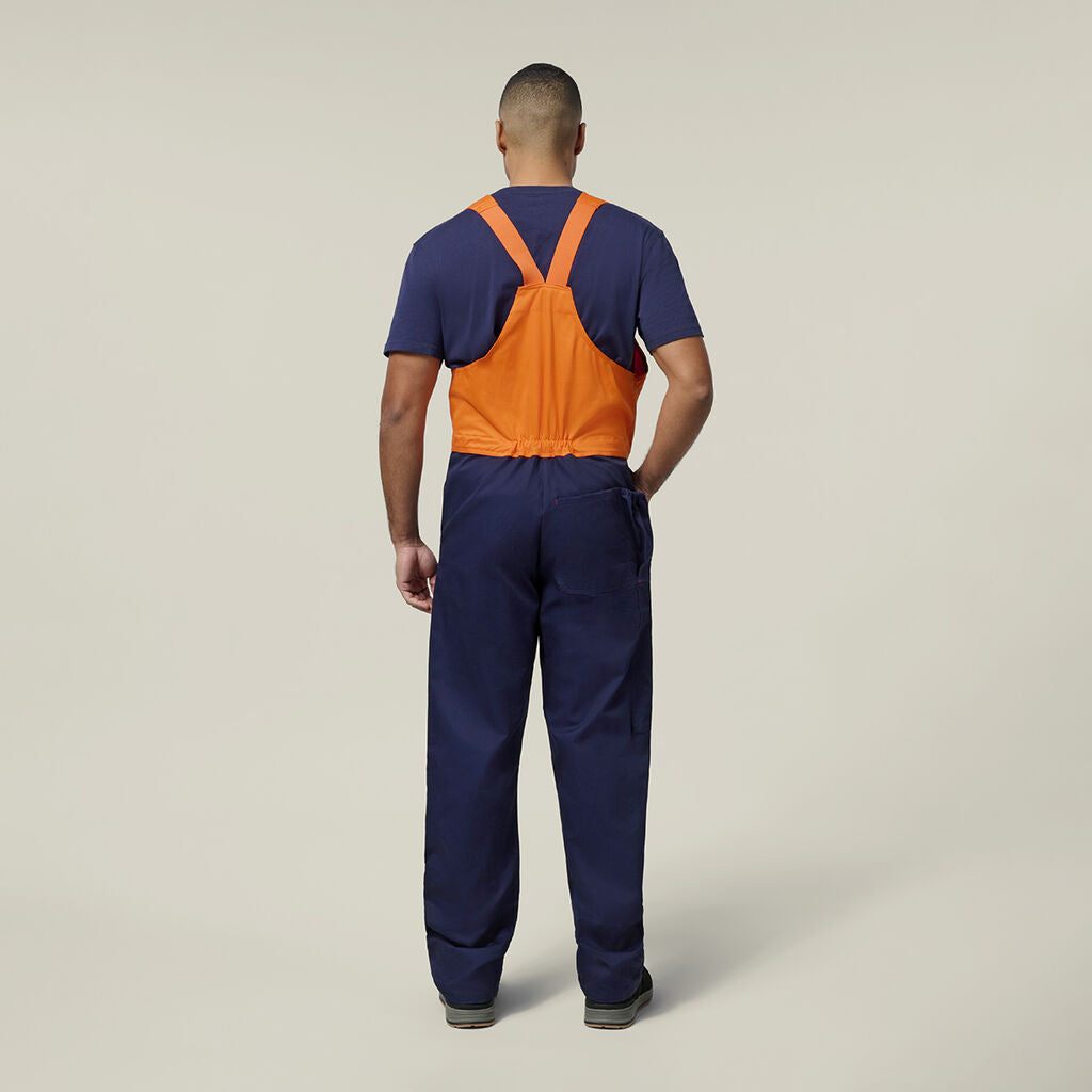 Hard Yakka Hi-Vis 2Tone Action Back Cotton Drill Overall (Y01526)