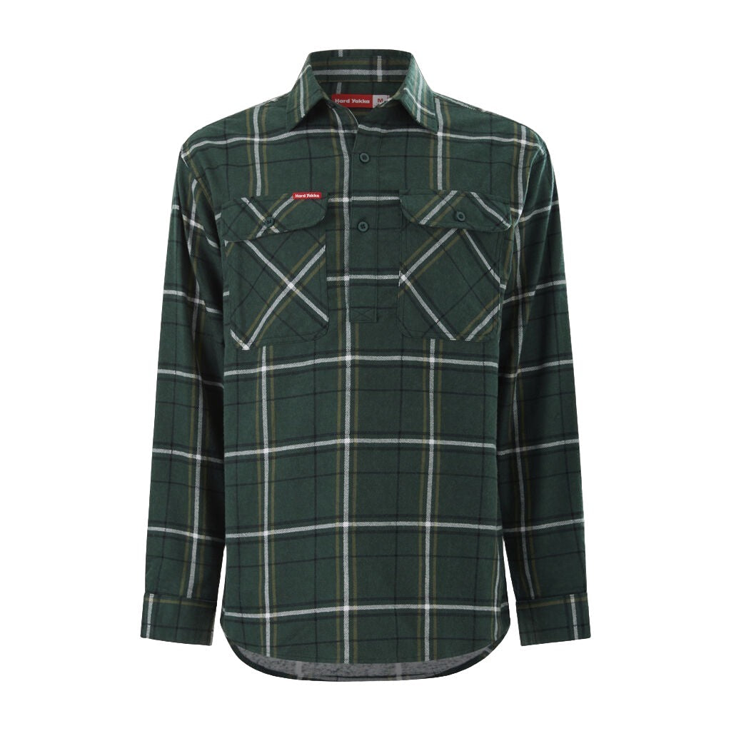 Hardyakka Core Long Sleeve Closed Front Check Flannel Shirt (Y04006)