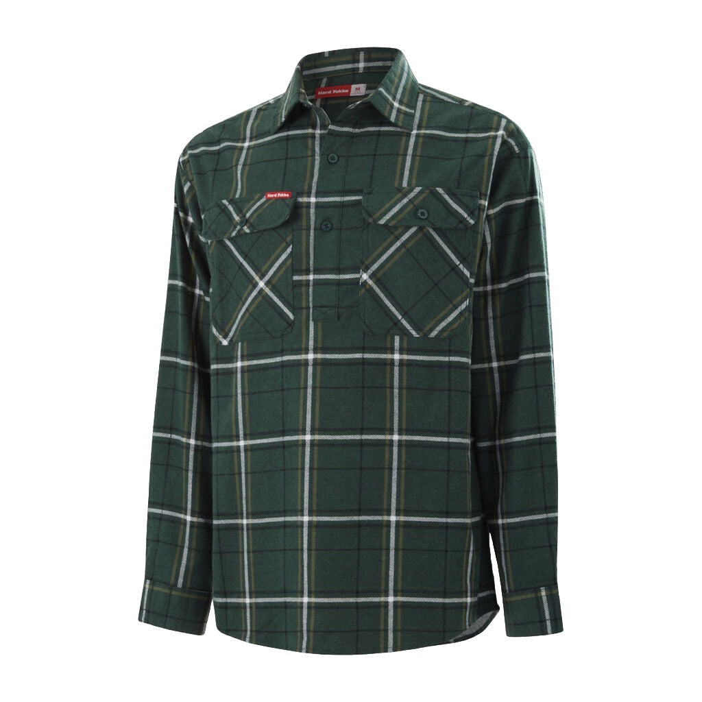 Hardyakka Core Long Sleeve Closed Front Check Flannel Shirt (Y04006)